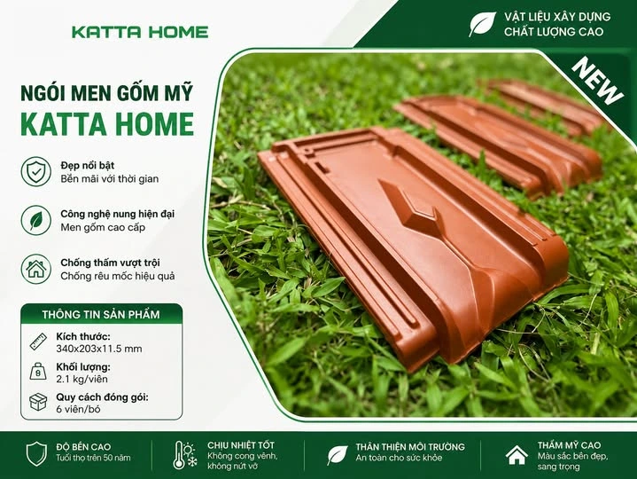 Ngói men Gốm Mỹ Katta Home