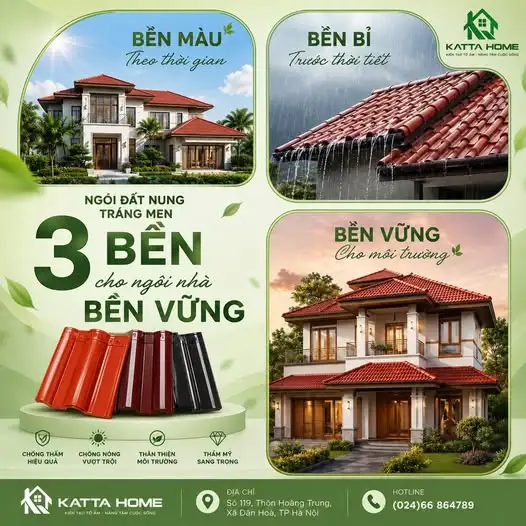 Ngói đất nung tráng men Katta Home