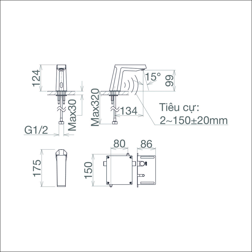 Vòi cảm ứng dùng pin VG1028 - Ảnh 3