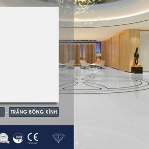 Tiêu đề: Gạch Trắng Bóng Kính V8800 – Nâng Tầm Không Gian Sống Hiện Đại