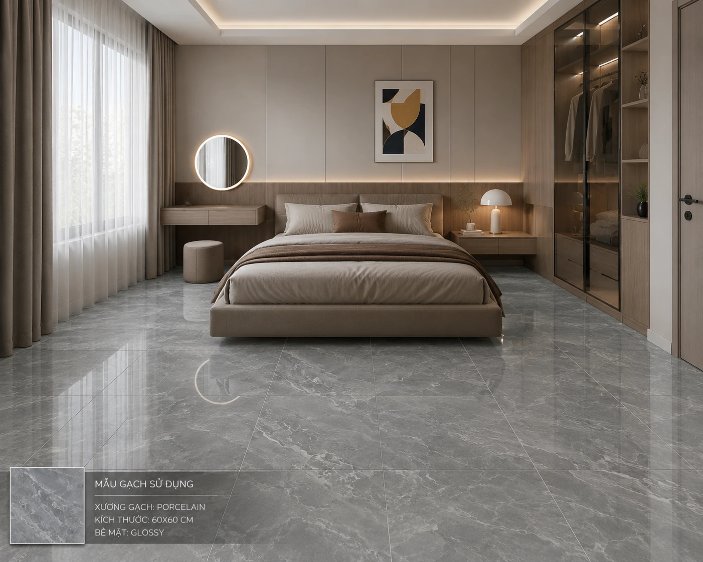Gạch lát phòng ngủ 60x60