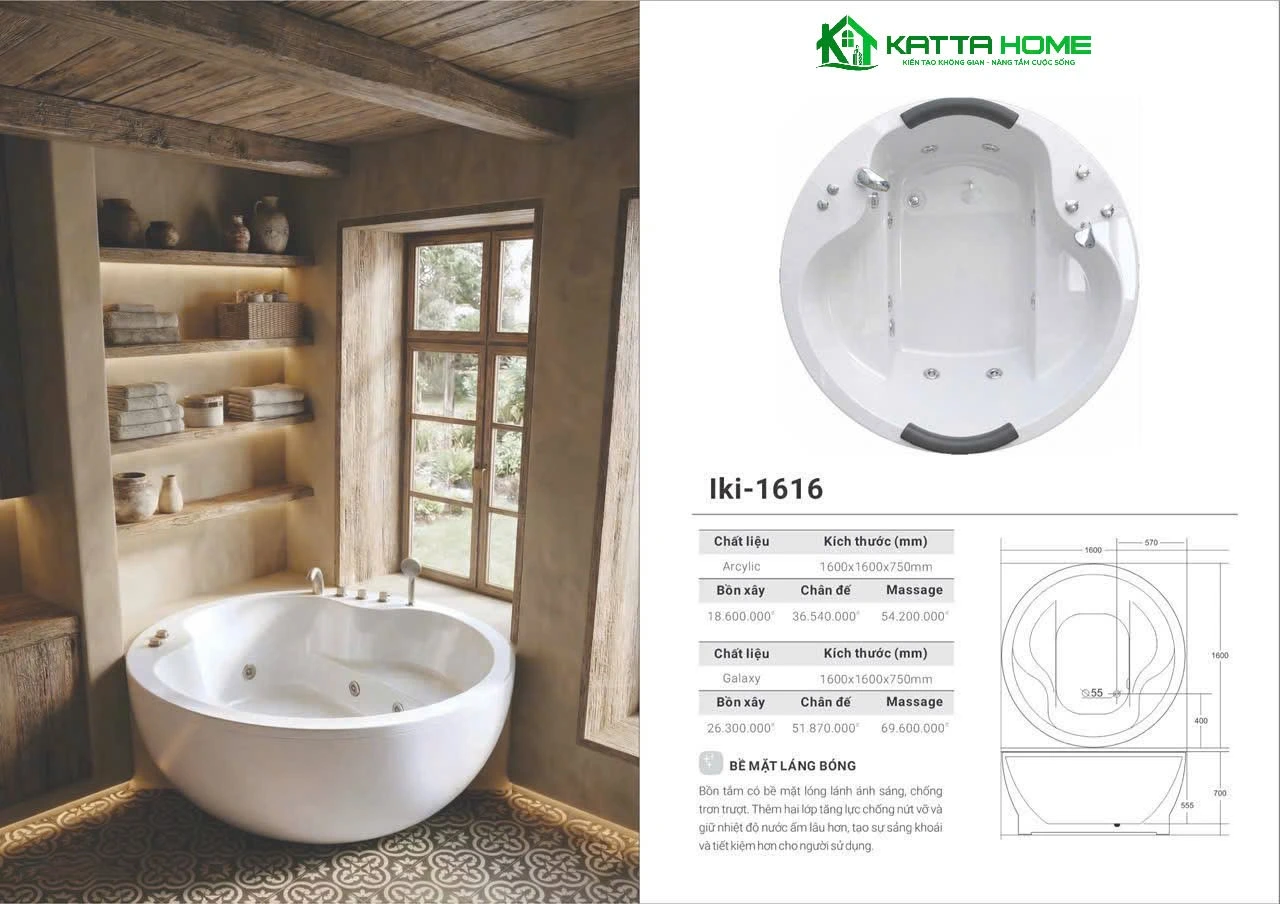 Bồn tắm massage Katta Home