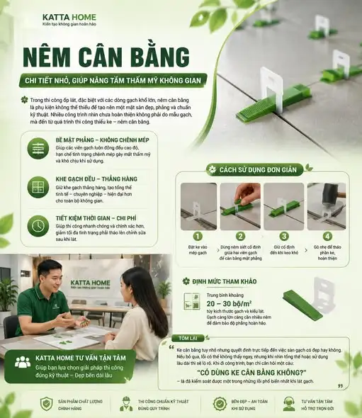 Nêm cân bằng gạch