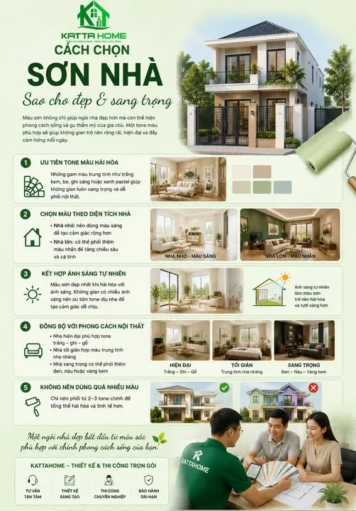 Cách chọn sơn nhà đẹp