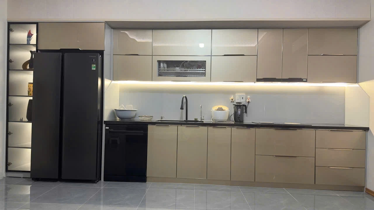 Tủ bếp cánh kính KATTA HOME