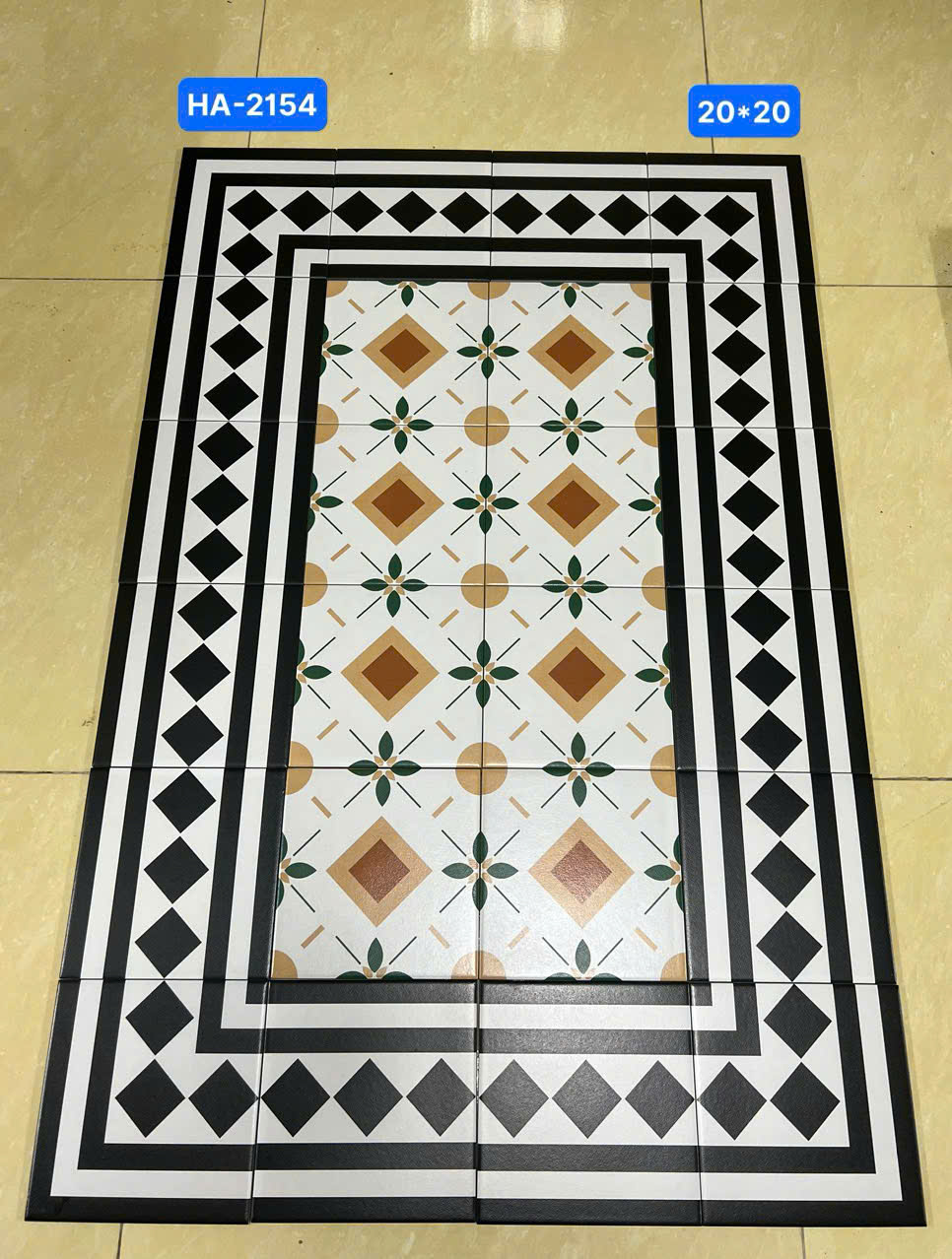 Gạch Trang Trí Nghệ Thuật HA-2154 – Điểm Nhấn Độc Đáo Cho Không Gian Hoài Cổ